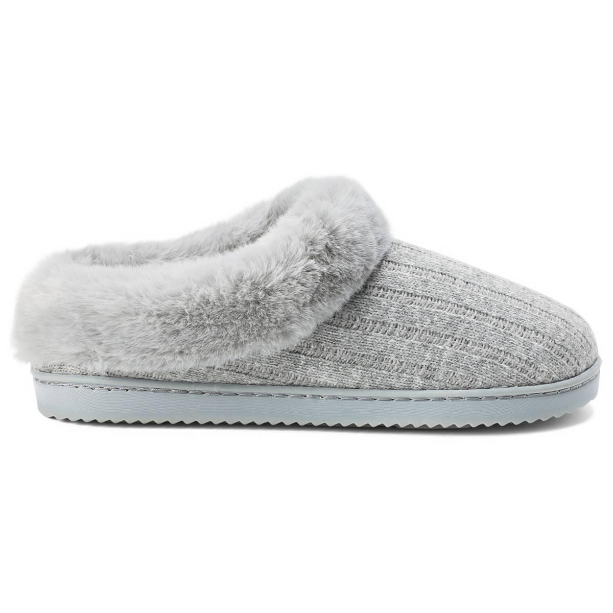 Womens Dearfoams® Rib Knit Clog Slippers