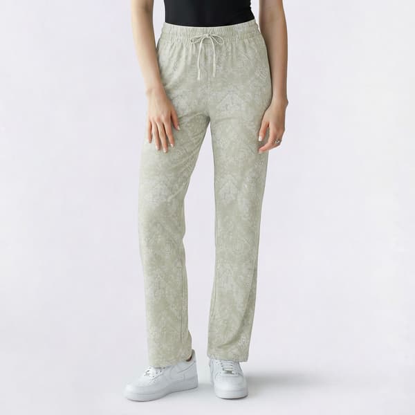 Juniors Pink Rose Linen Smock Super Wide Leg Pant - image 