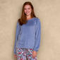 Petite Jessica Simpson Long Sleeve Velour Raglan Pajama Top - image 1