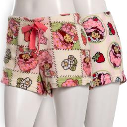 Juniors Strawberry Shortcake(tm) Quilt & Stripes 2pk. Pajama Bottoms