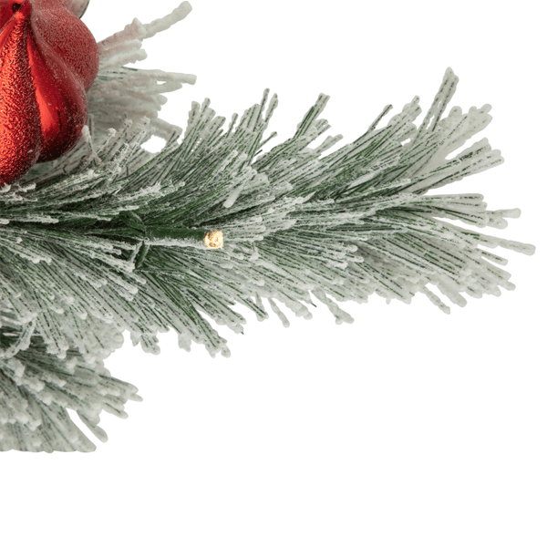 Northlight 3ft. Warm White LED Snowy Bristle Pine Christmas Swag