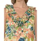 Womens Cece Sleeveless Ruffle V Neck Watercolor Floral Blouse - image 3