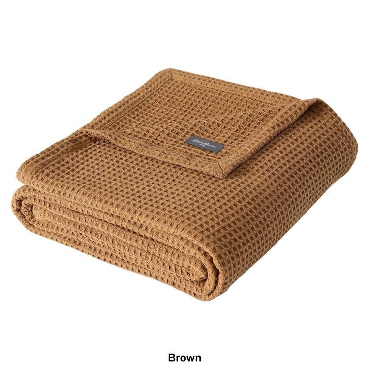 Eddie Bauer Solid Waffle Cotton Blanket