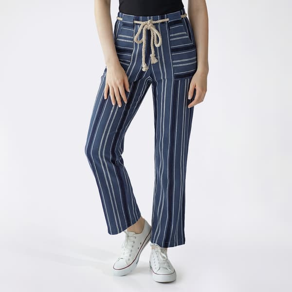 Juniors Derek Heart Wide Leg Palazzo Pants w/ Rope Belt - Indigo - image 