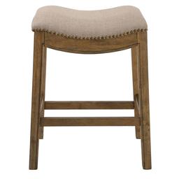 New Ridge Home Goods Sadie Natural Wood Counter-Height Barstool