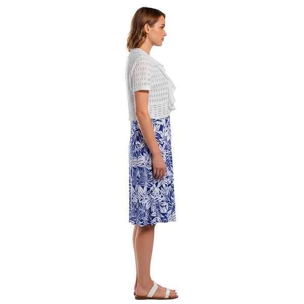 Petite Perceptions Short Sleeve Leaf Drape Jacket Dress
