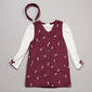 Girls (4-6x) Little Lass(R) 2pc. Floral Corduroy w/ Tee & Headband - image 1