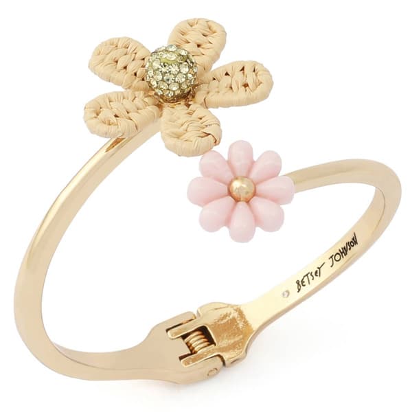 Betsey Johnson Spring Chick Daisy Bangle Bracelet