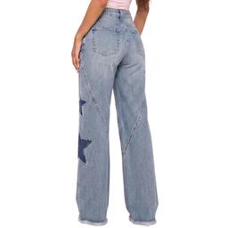 Juniors YMI® Wide Leg Star Studded Jeans