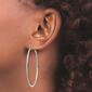 Gold Classics&#8482; 14k White Gold Satin 50mm Hoop Earrings - image 3