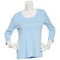 Plus Size Preswick &amp; Moore 3/4 Sleeve Scoop Neck Solid Top - image 3
