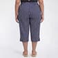 Plus Size Emily Daniels Pull On Stripe Capris with Side Slits - image 2