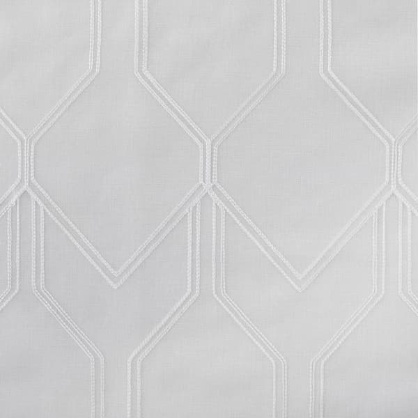 Kailey Geometric Rod Pocket Sheer Panel Curtain