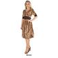 Womens 24/7 Comfort Apparel Animal Print Knee Length A-Line Dress - image 3
