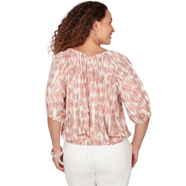 Plus Size Skye’s the Limit Blooming Pastels Elbow Sleeve Blouse