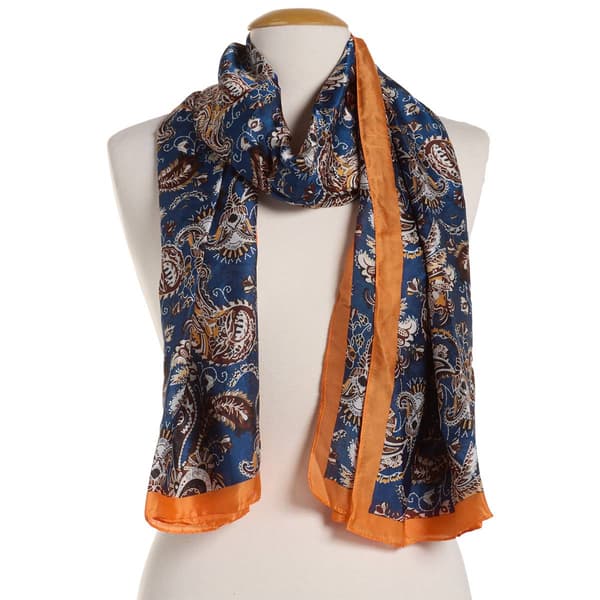 Womens Renshun Floral Silk Oblong Scarf - image 