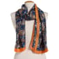 Womens Renshun Floral Silk Oblong Scarf - image 1