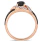 Radiant Rainbow™ Rose Gold Black Twist Engagement Ring - image 3