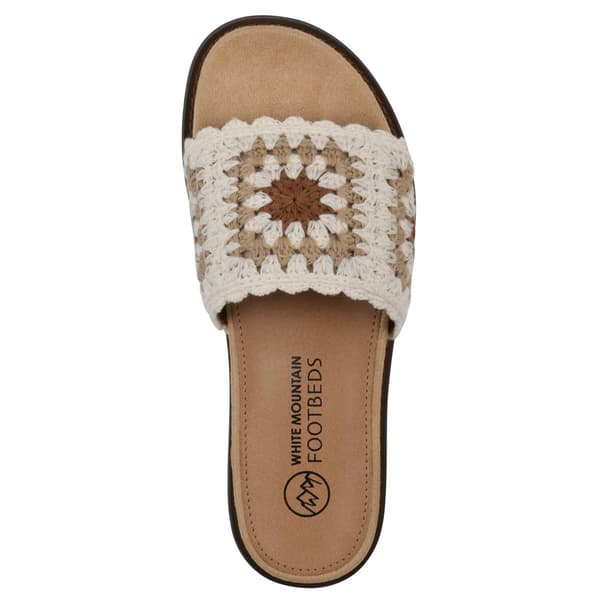 Womens White Mountain Maxim Slide Sandals