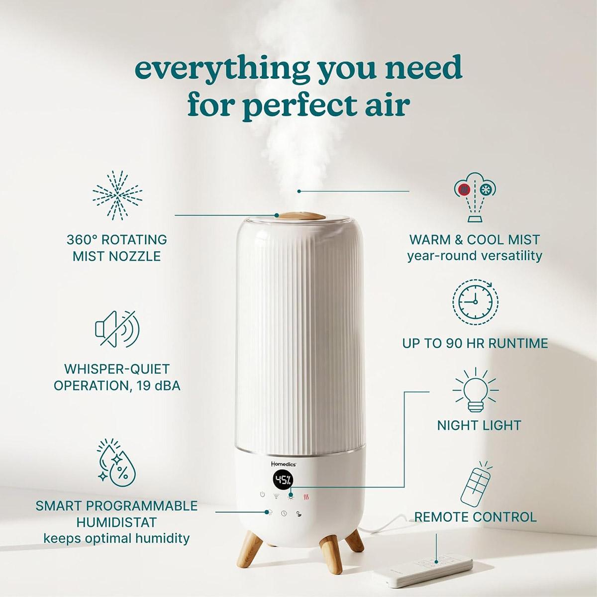 HoMedics 2.0 gallon warm/cool mist humidifier