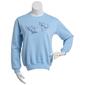 Womens Top Stitch by Morning Sun Butterflies in Blues Sweatshirt - image 1