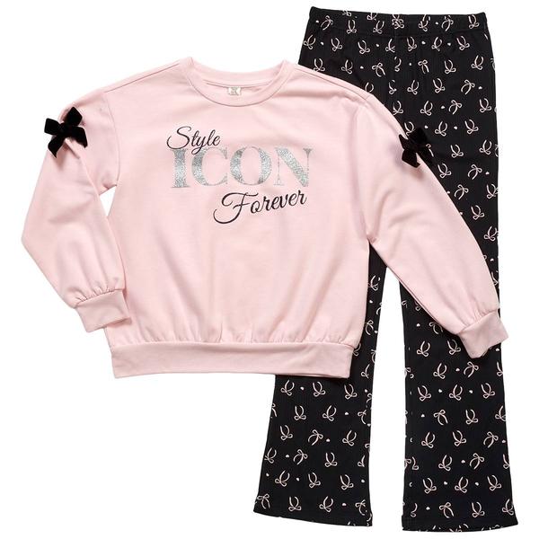 Girls (4-6x) Sweet Butterfly(R) Style Icon Crew & Bow Legging Set