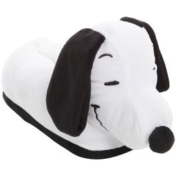 Womens Fuzzy Babba Snoopy Plush 3D Head Slippers