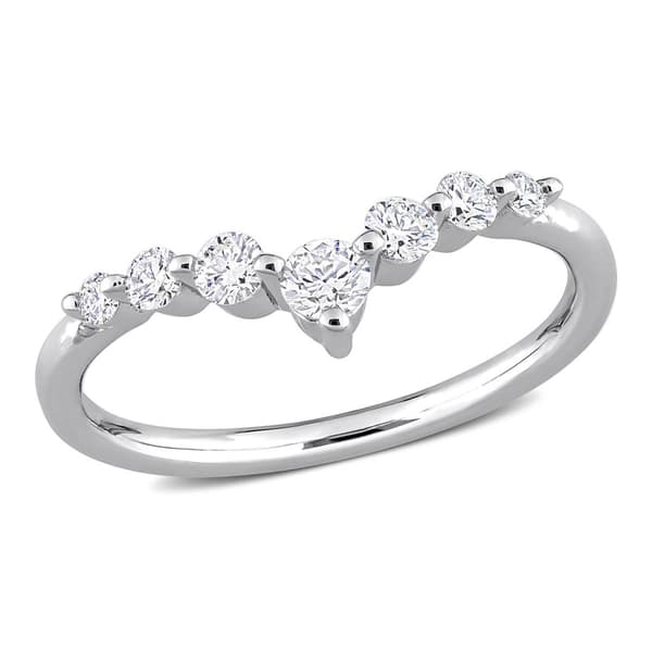 Platinum Plated 3/8ctw. Lab Grown Diamond Ring