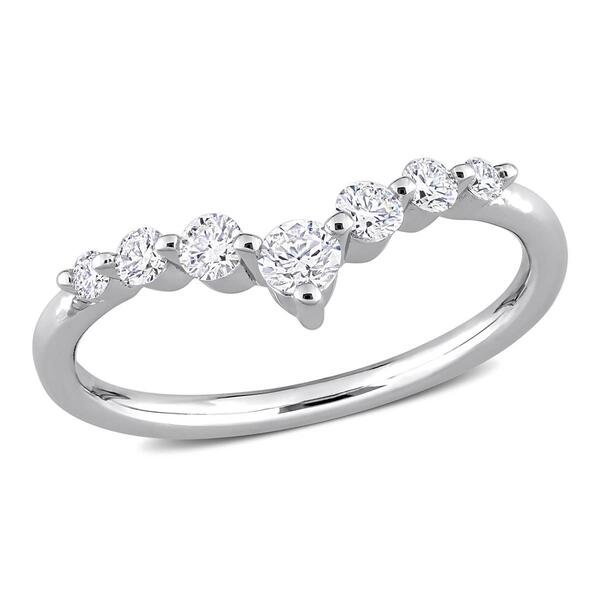 Platinum Plated 3/8ctw. Lab Grown Diamond Ring - image 