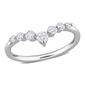 Platinum Plated 3/8ctw. Lab Grown Diamond Ring - image 1