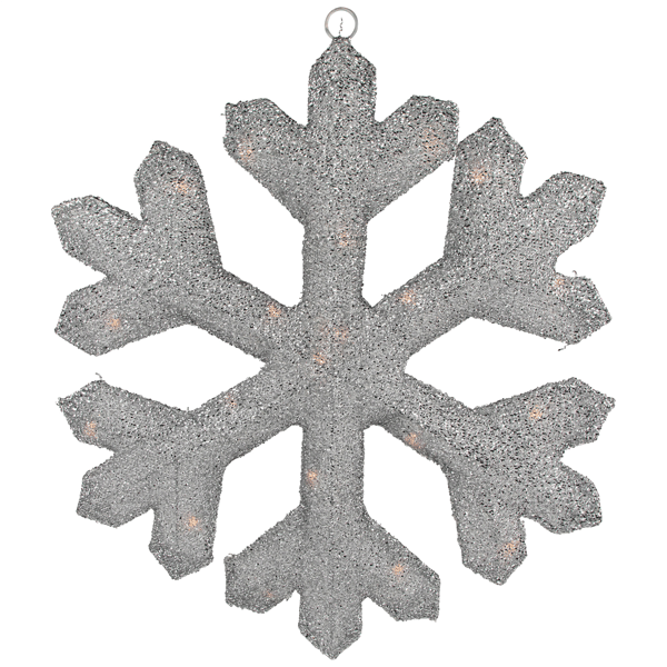 Northlight Lighted Tinsel Snowflake Christmas Window Decoration