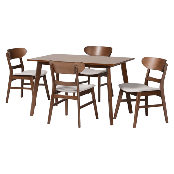 Baxton Studio Fremont Wood 5pc. Dining Set