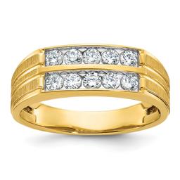 Mens Gentlemens Classics(tm) 14kt. Gold Satin 5/8ctw. Diamond Ring