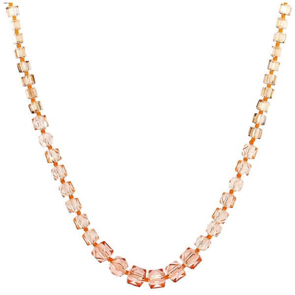 Ashley Cooper(tm) Gold-Tone Peach Ombre Beaded Necklace - image 