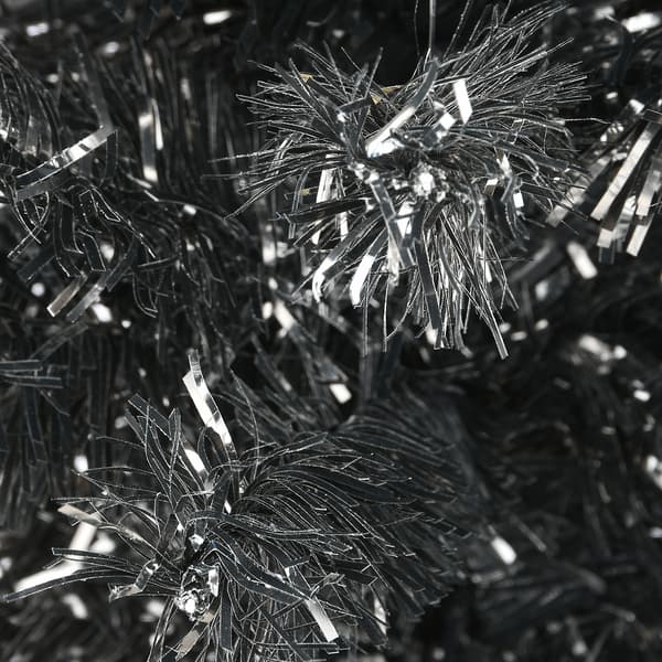 National Tree 2ft. Black Tinsel Tree