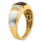 Mens Gentlemen’s Classics™ 14kt. Two Tone Onyx & 1/5 Diamond Ring - image 6
