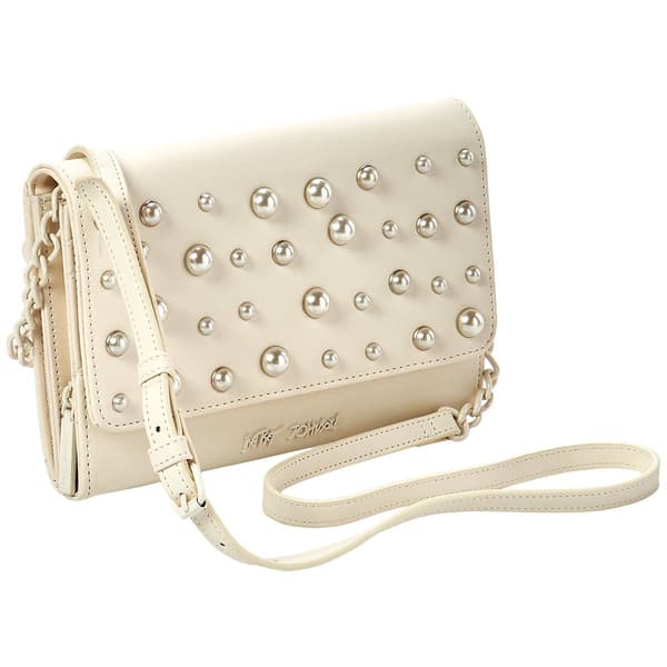 Womens Betsey Johnson Tanya Crossbody Wallet with Pearls