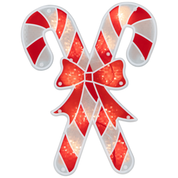 Northlight Candy Cane Christmas Window Silhouette