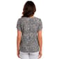 Petite AK Anne Klein Short Tulip Sleeve Abstract Leopard Blouse - image 2