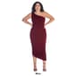 Plus Size 24/7 Comfort Apparel One Shoulder Ruched Bodycon Dress - image 5