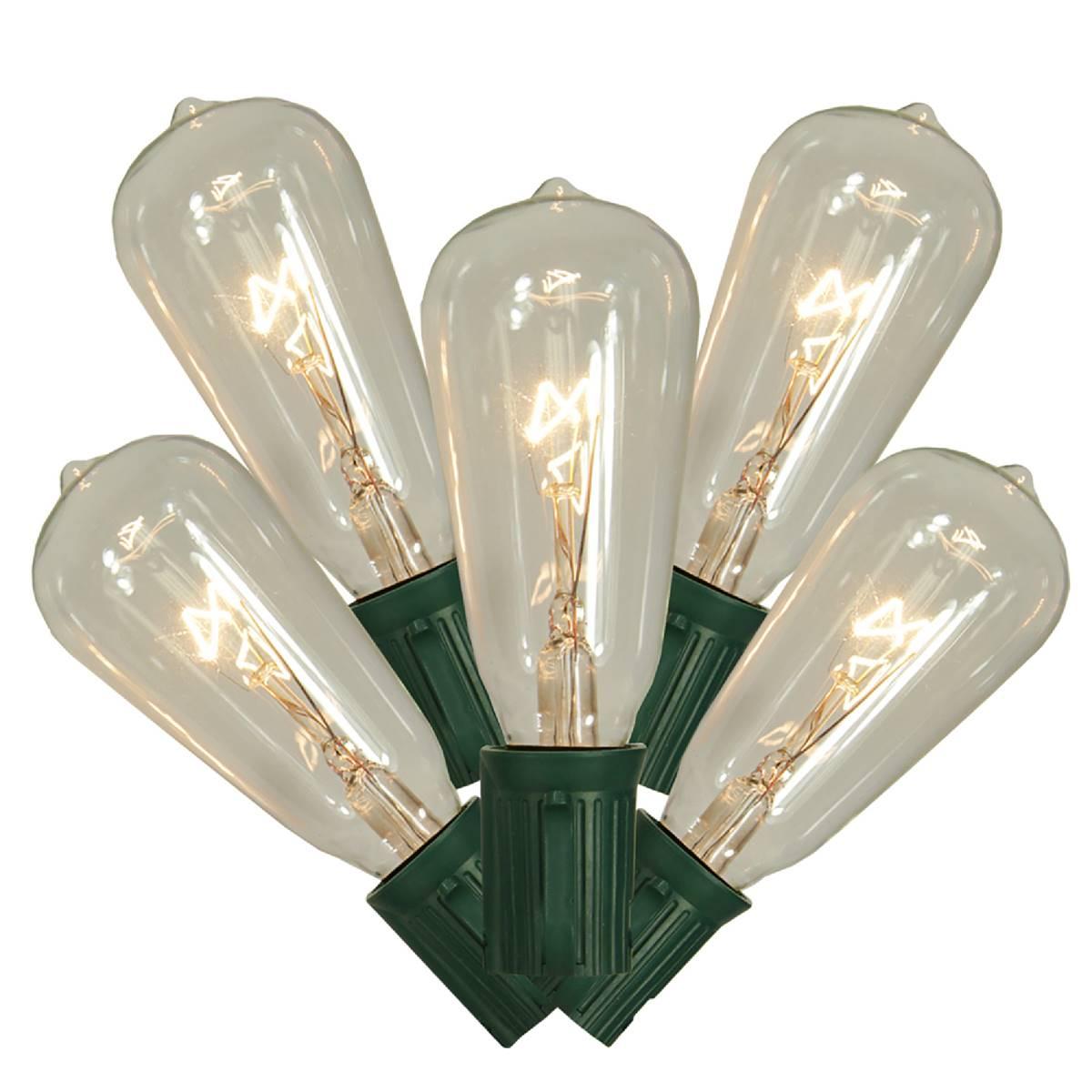 Northlight Seasonal 10 Clear Edison Style Glass Christmas...
