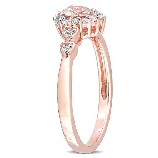 Gemstone Classics&#8482; 18kt. Rose Gold Morganite Heart Ring