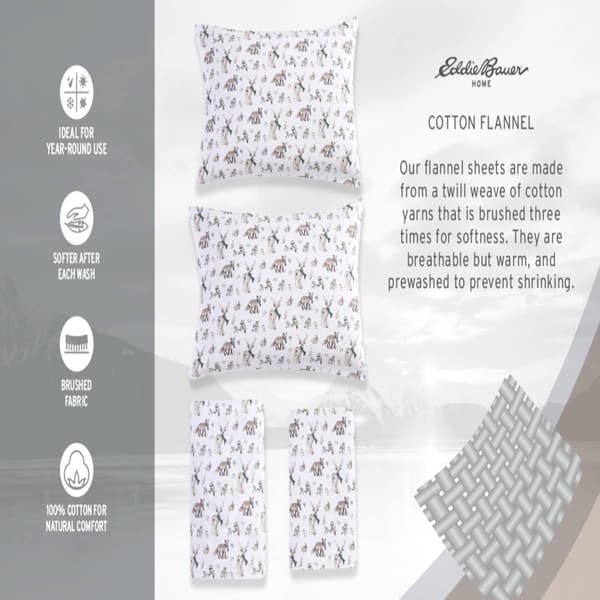Eddie Bauer Retriever Adventure Cotton Flannel Sheet Set