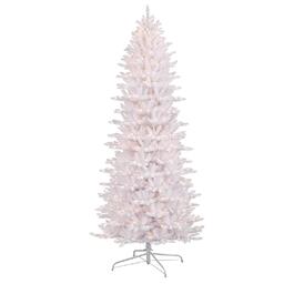 Puleo Int. 9ft. Pre-Lit Slim White Fraser Fir Christmas Tree