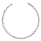 Athra Silver Plated Clear Crystal & Stripe Bead Coil Bracelet - image 2