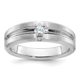 Mens Gentlemens Classics(tm) 14kt. White Gold 1/6ctw. Diamond Ring