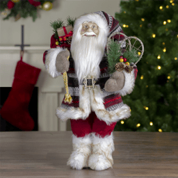 Northlight 18in. Standing Santa Christmas Figure with Snow Shoes