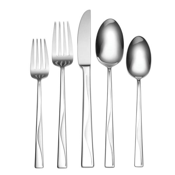 Oneida Stream 20pc. 18/0 Stainless Steel Flatware Set - image 