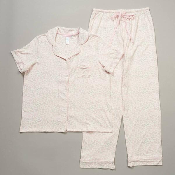 Womens Pillow Talk Short Sleeve Animal Pajama Set - image 