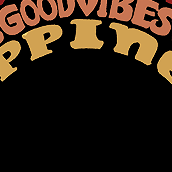 Womens LA Pop Art Good Vibes Word Art V Neck Tee